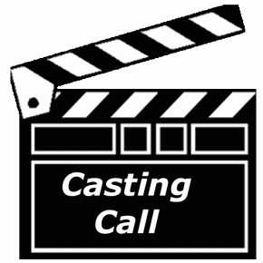 Кастинг для видеосъёмки (надпись на хлопушке: Casting Call)