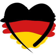 Deutsch (немецкий язык): сердце, цвета флага