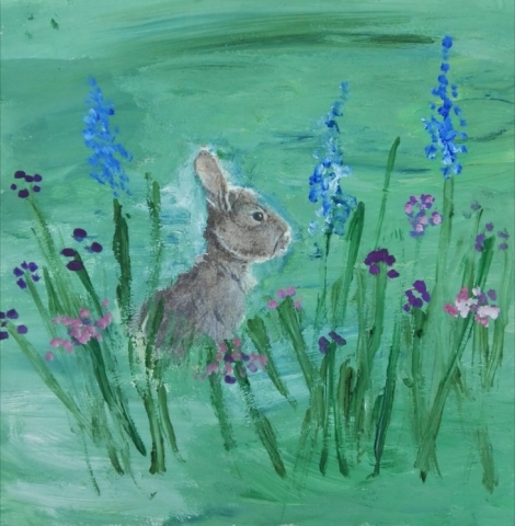 Заяц в траве (2)